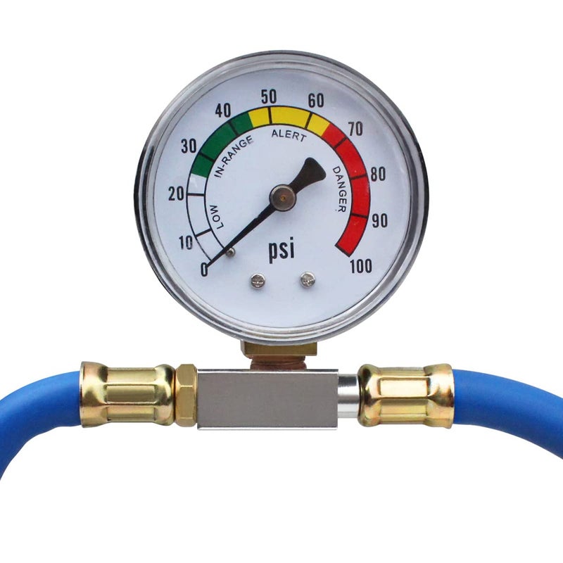 BACOENG R134a AUTO AC U-Charge Hose with Gauge and Can Tap HVAC - Image 2